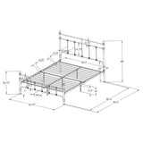Novak 48-inch Metal Open Frame Bed Matte