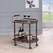 Palmer 2-tier Rectangular Wood Bar Cart Merlot