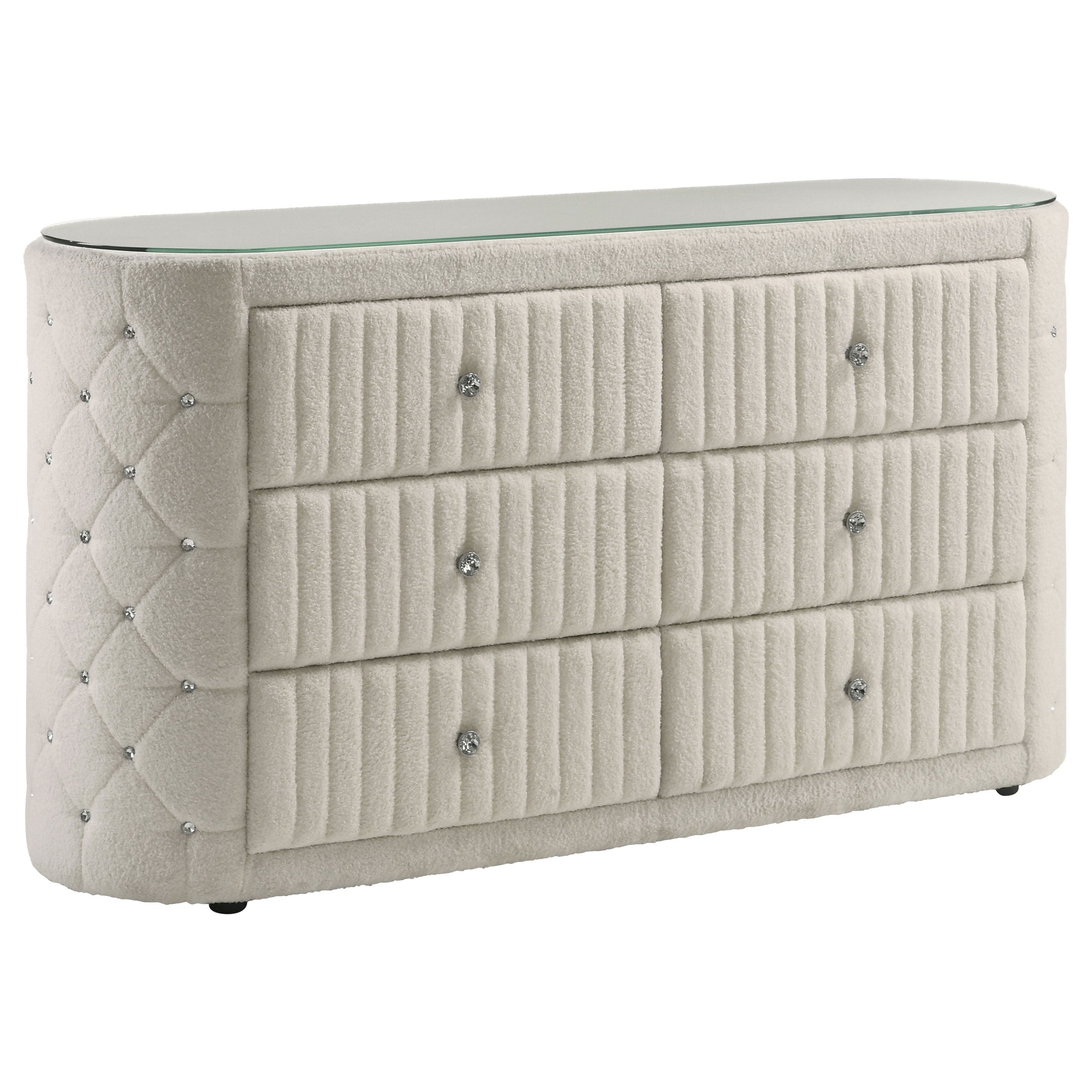Sonya Upholstered Bedroom Set Ivory