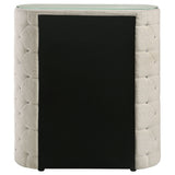 Sonya 5-drawer Upholstered Bedroom Chest of Drawers Ivory
