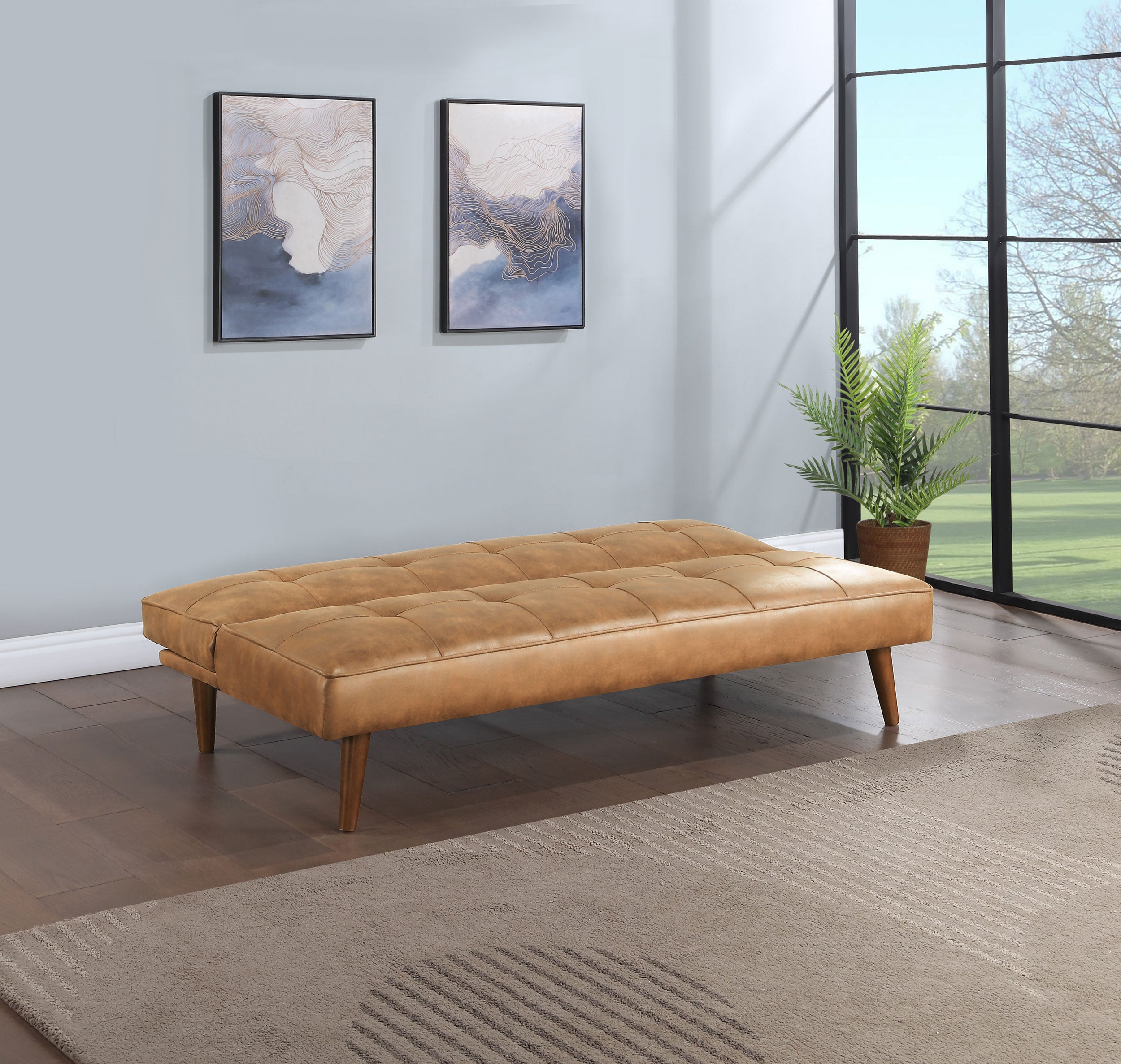 Jenson Upholstered Tufted Convertible Sofa Bed