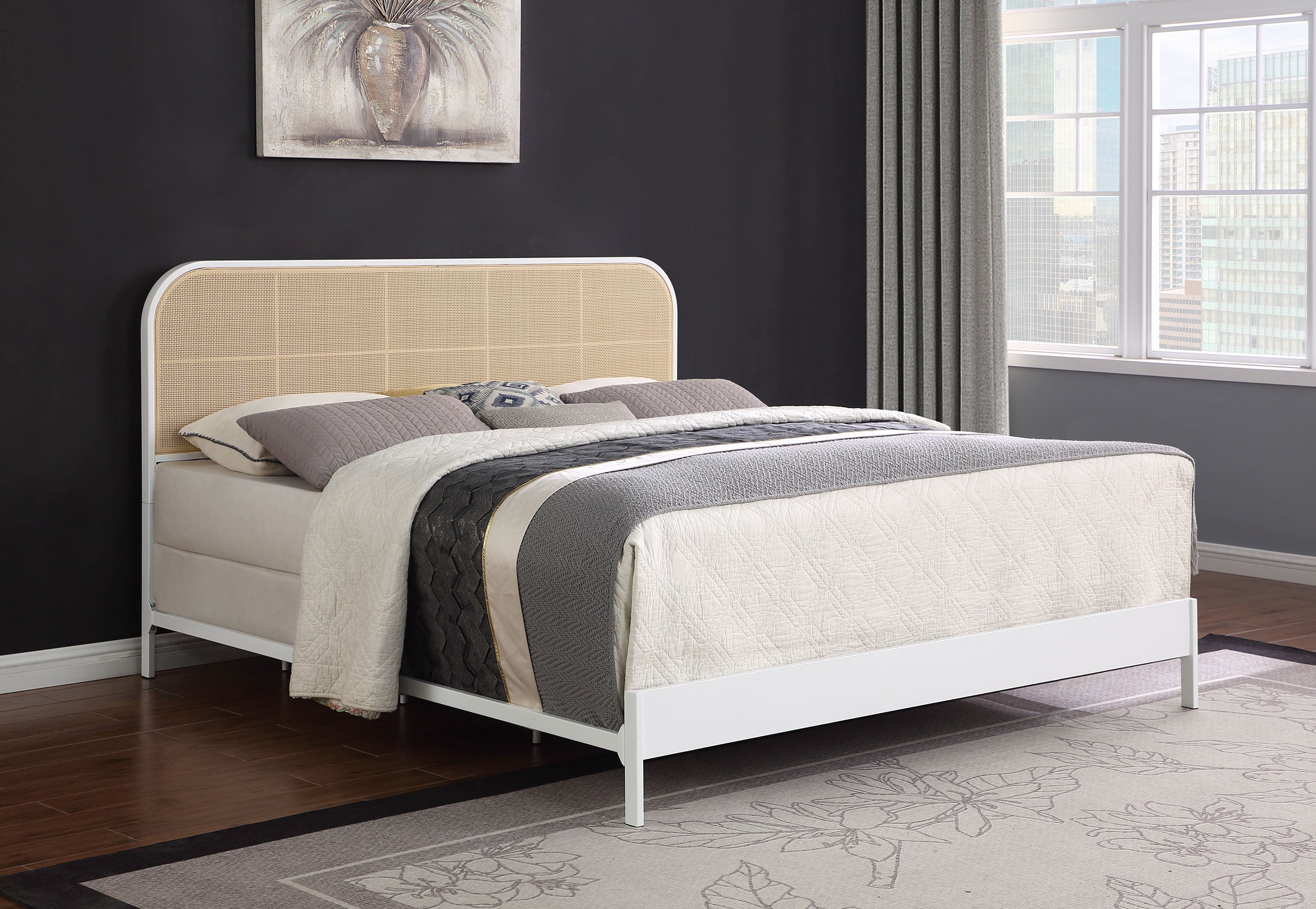 Amherst Radio Weave Rattan Metal Bed