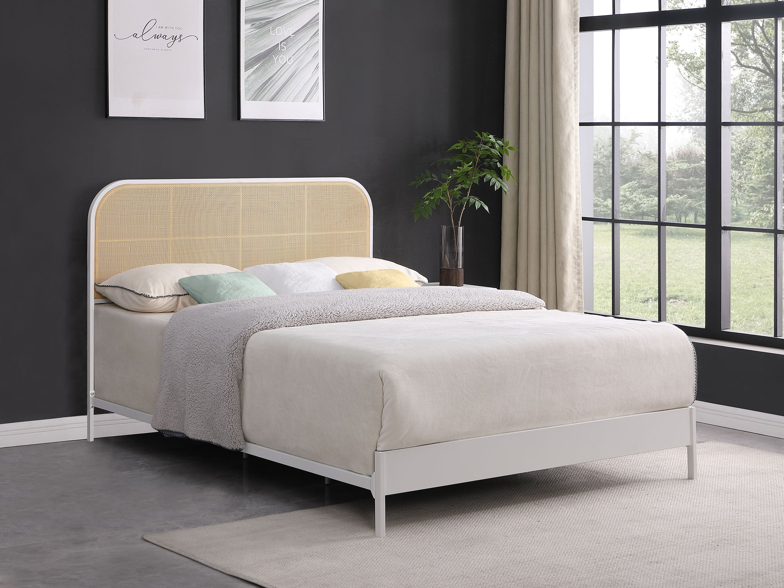 Amherst Radio Weave Rattan Metal Bed