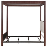 Zimmerlee 89-inch Metal Canopy Bed Rust Brown