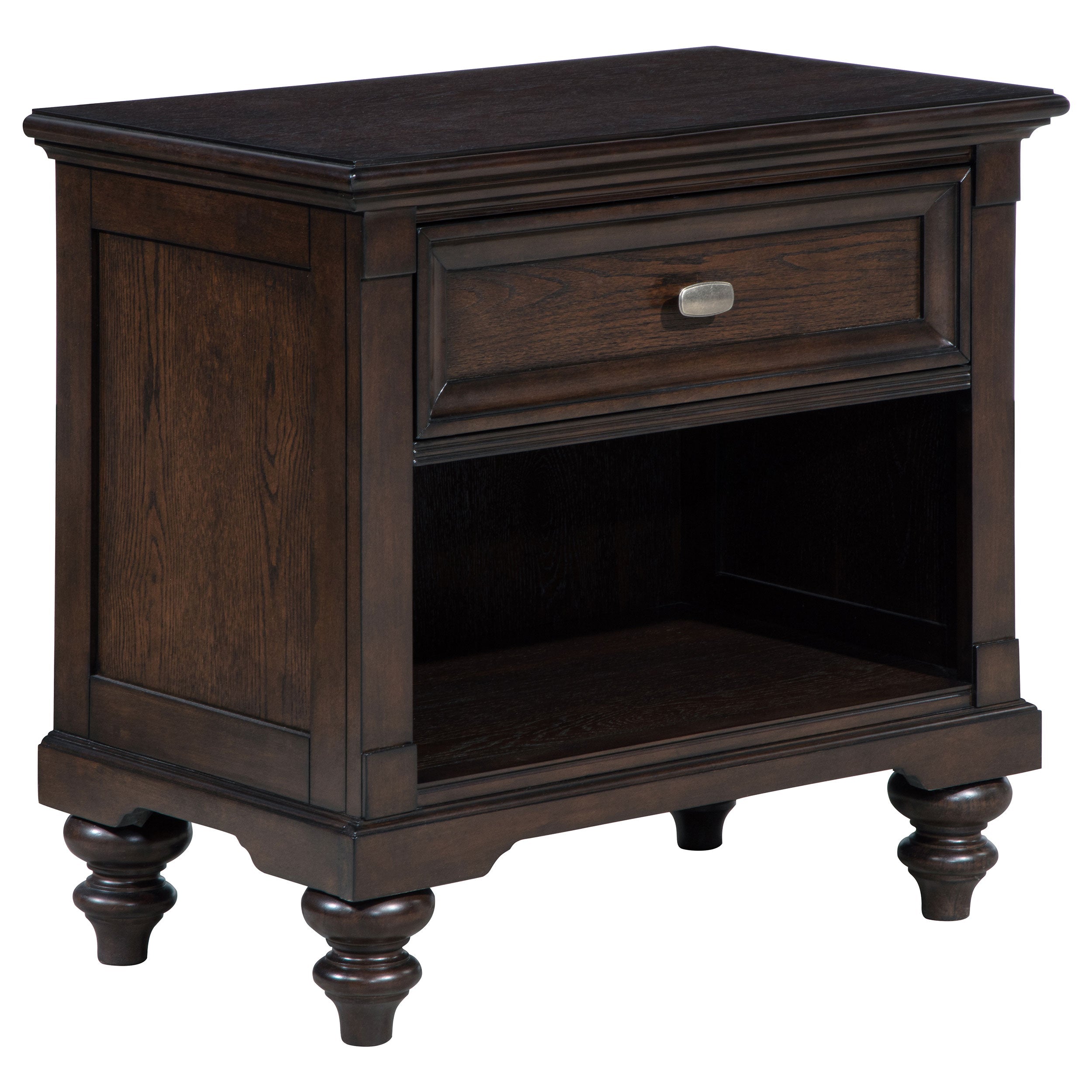 Devon Bedroom Set Wine Red and Dark Oak
