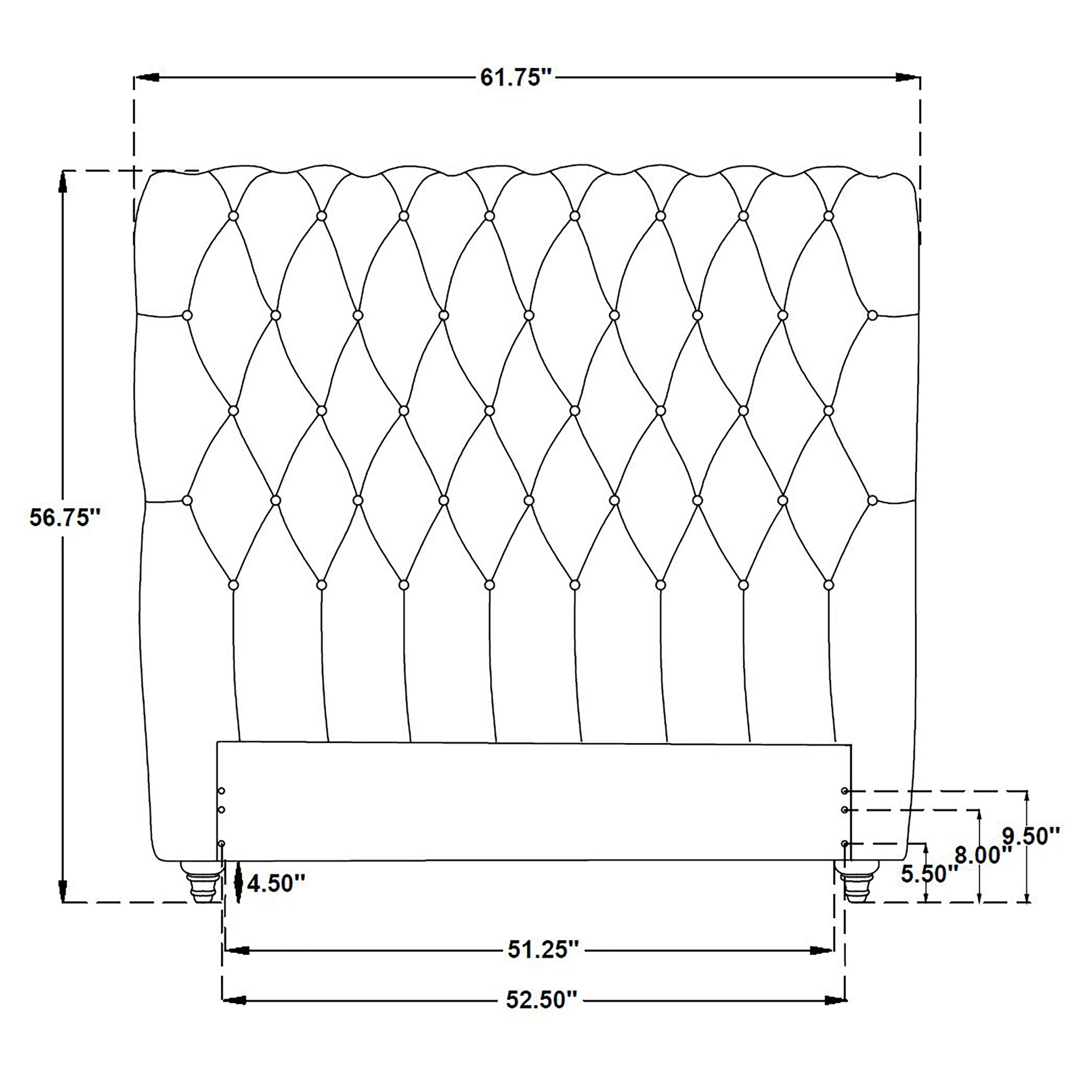 Devon 57-inch Upholstered Headboard