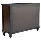 Devon Bedroom Set Wine Red and Dark Oak