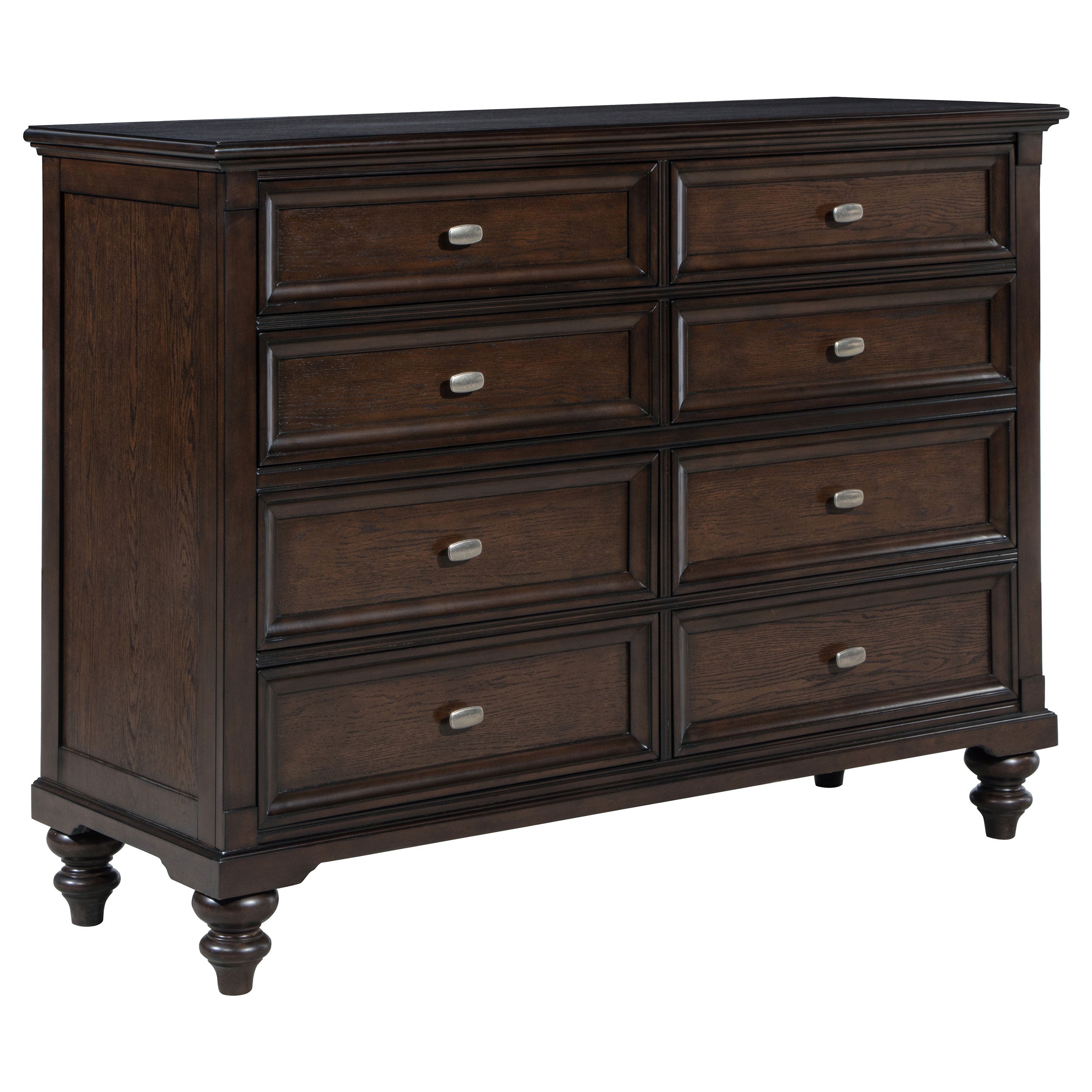 Devon Bedroom Set Wine Red and Dark Oak