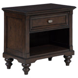 Devon Bedroom Set Wine Red and Dark Oak