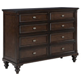 Devon Bedroom Set Wine Red and Dark Oak