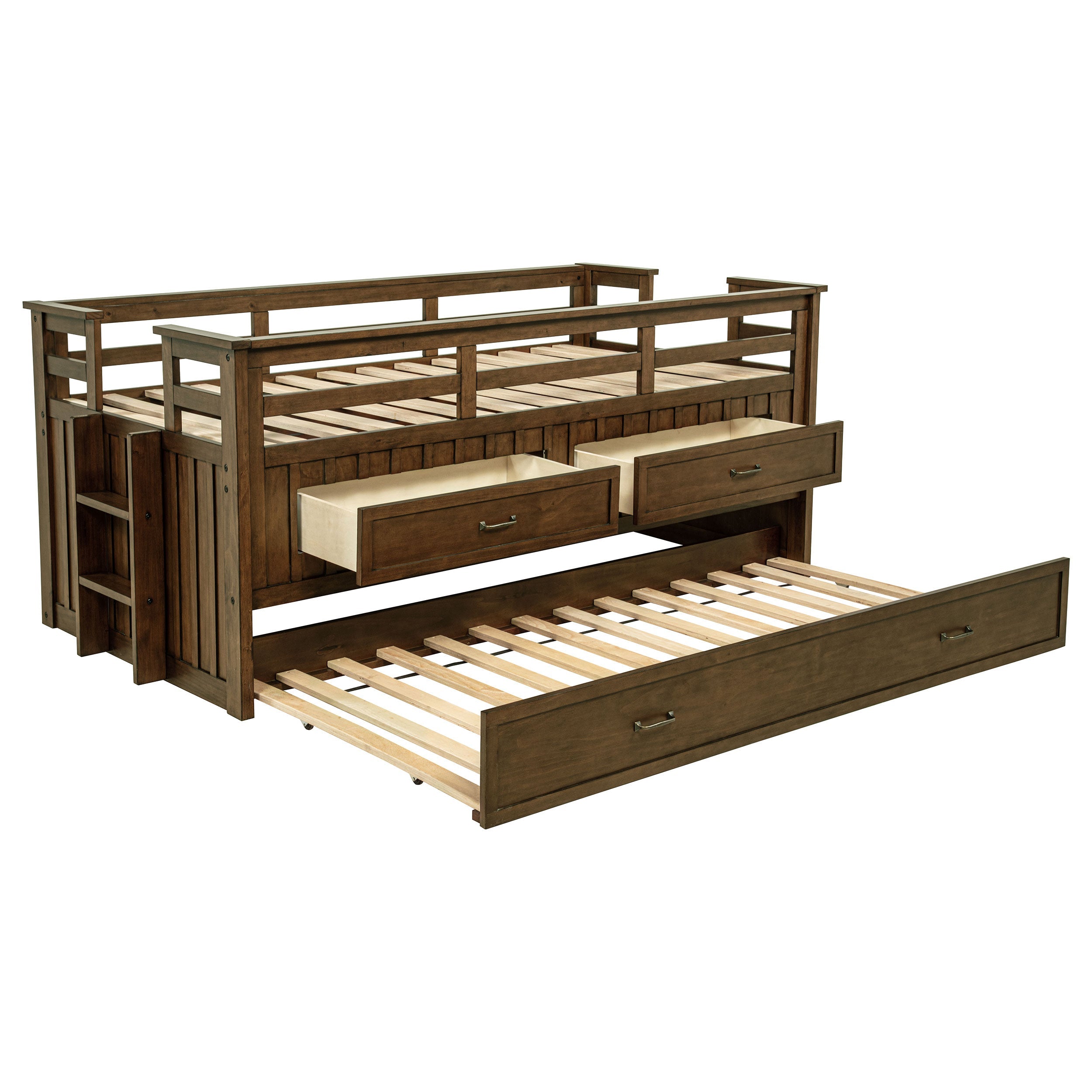 Carlsbad Wood Twin Captains Bed With Trundle