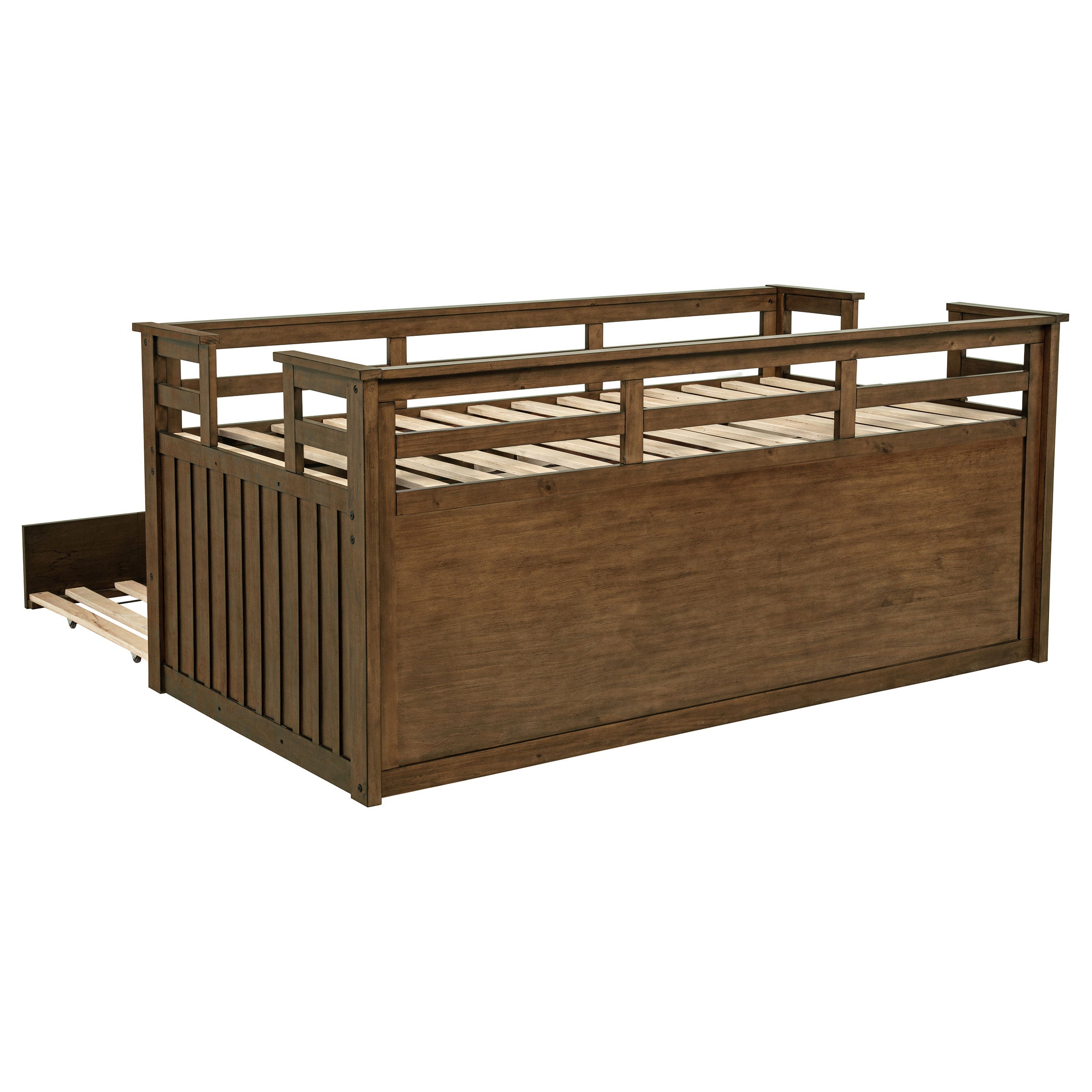 Carlsbad Wood Twin Captains Bed With Trundle