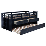 Carlsbad Wood Twin Captains Bed With Trundle