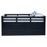 Carlsbad Wood Twin Captains Bed With Trundle