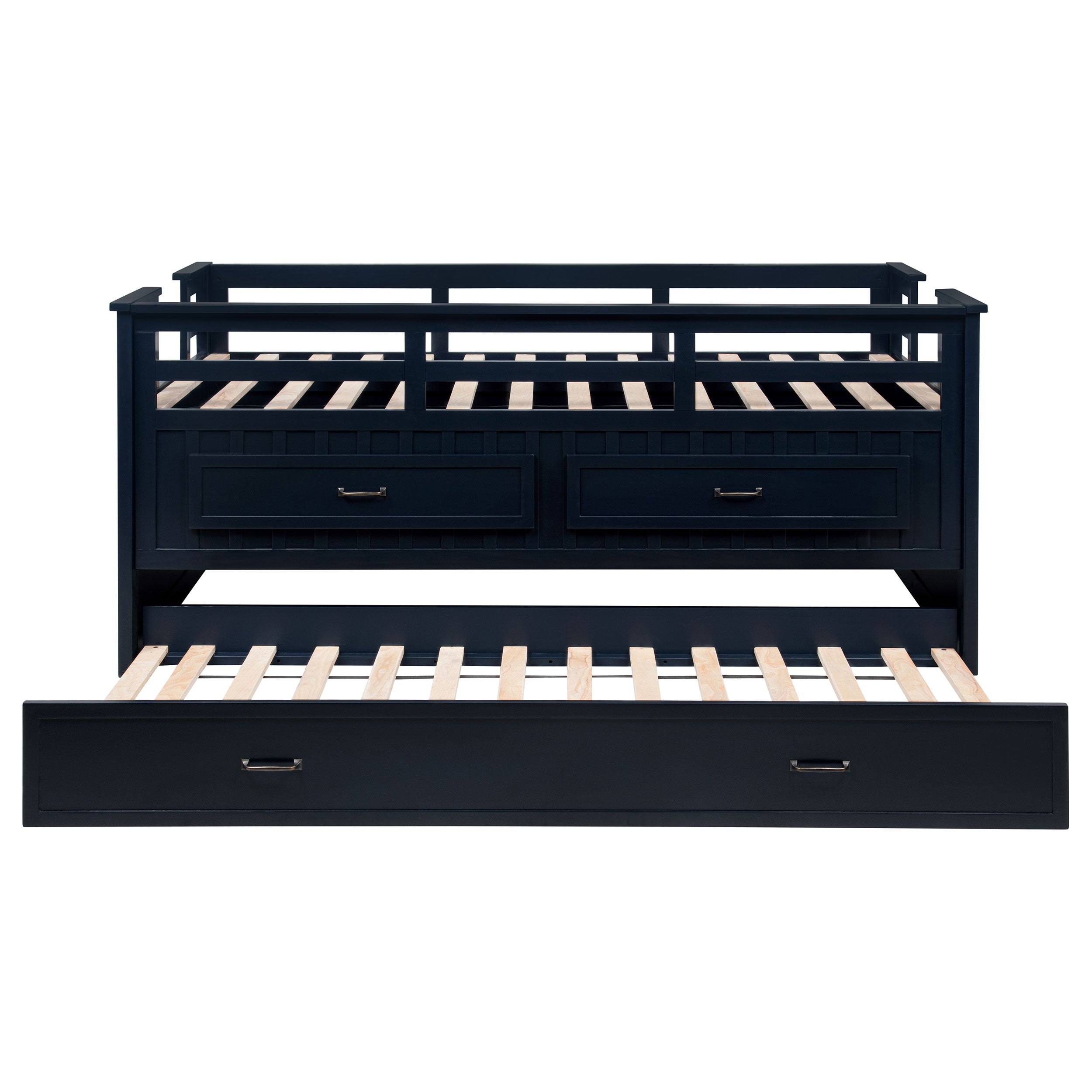 Carlsbad Wood Twin Captains Bed With Trundle