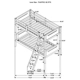Littleton Wood Twin Over Twin Bunk Bed Espresso
