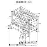 Littleton Wood Twin Over Twin Bunk Bed Espresso