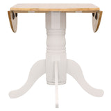 Allison 5-piece Round Drop Leaf Dining Table Set White