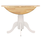 Allison Round 40-inch Drop Leaf Extension Dining Table White