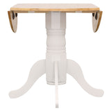 Allison Round 40-inch Drop Leaf Extension Dining Table White