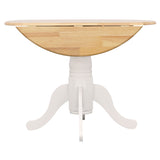 Allison Round 40-inch Drop Leaf Extension Dining Table White