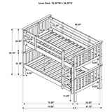 Chapman Wood Twin Over Twin Bunk Bed