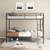 Carson Metal Twin Over Twin Bunk Bed Glossy