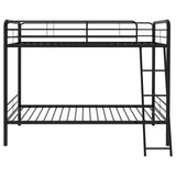 Carson Metal Twin Over Twin Bunk Bed Glossy