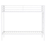 Alevera Metal Twin Over Twin Bunk Bed with Ladder