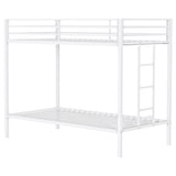 Alevera Metal Twin Over Twin Bunk Bed with Ladder
