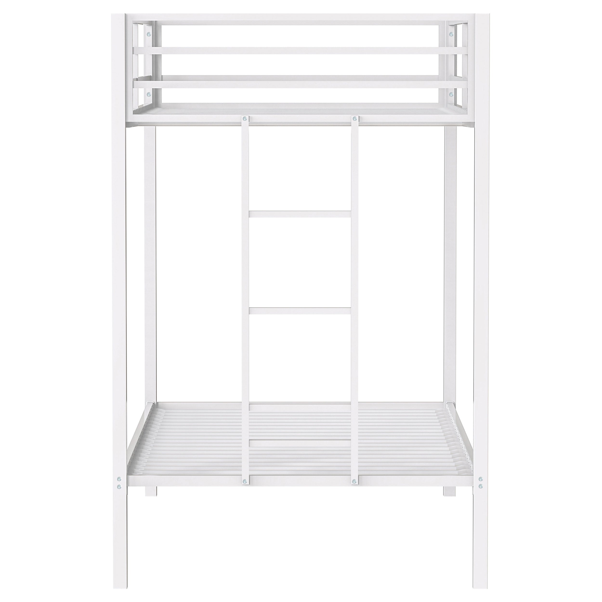 Alevera Metal Twin Over Twin Bunk Bed with Ladder