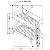 Frankie Wood Twin Over Twin Bunk Bed