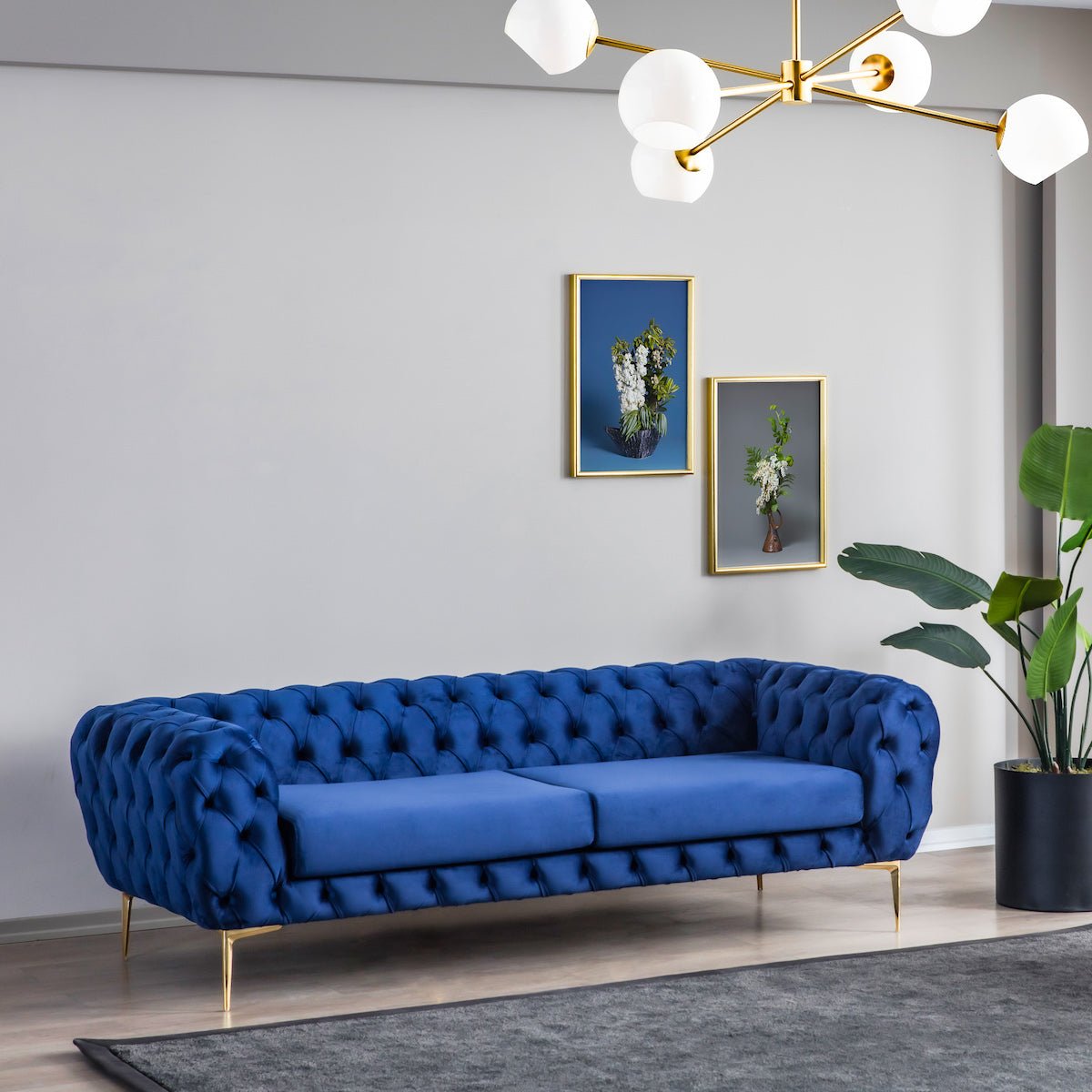 Jessica Sofa (Navy Blue Velvet)