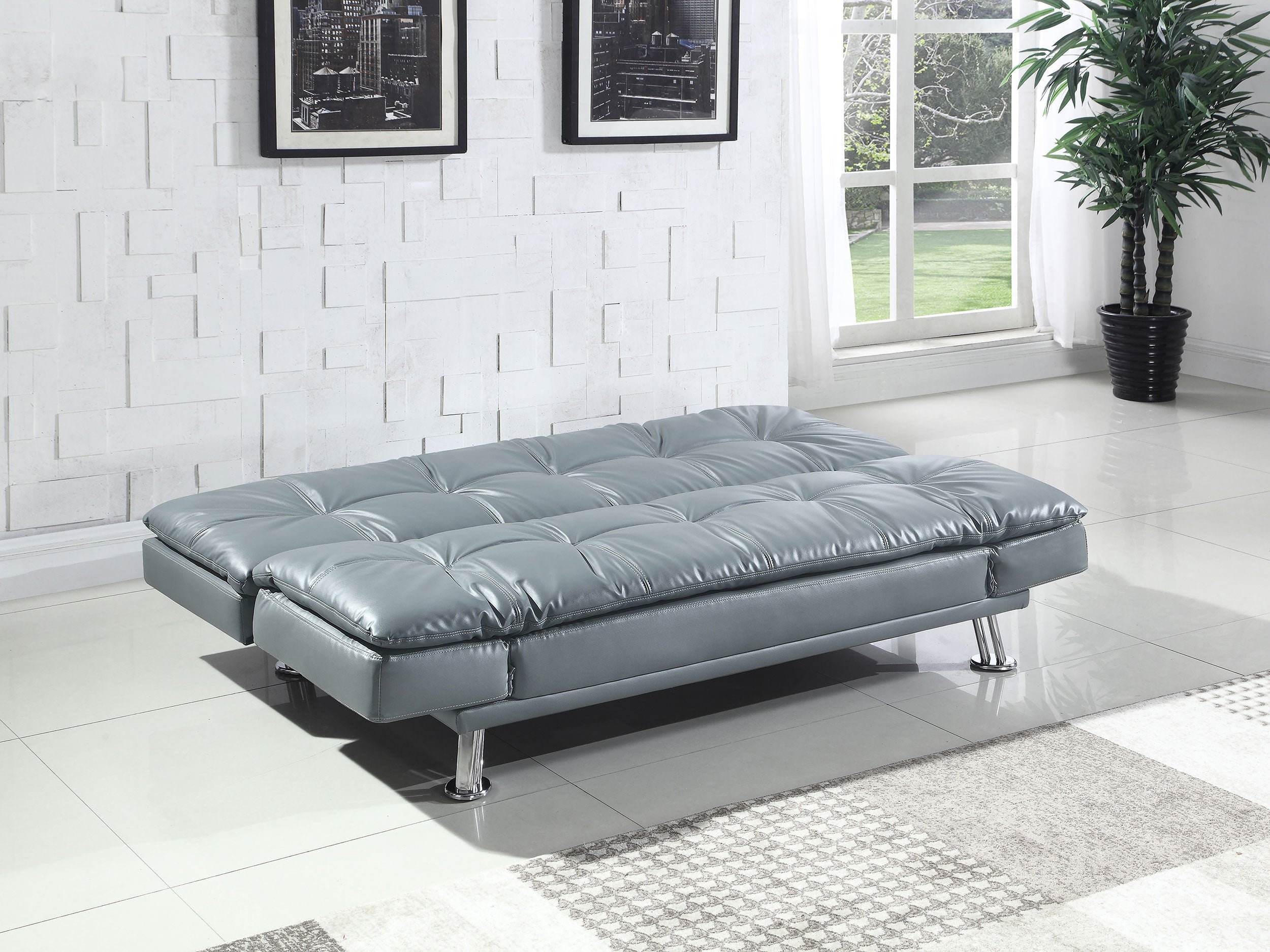 Dilleston Upholstered Tufted Convertible Sofa Bed