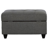 Stonenesse Rectangular Upholstered Storage Ottoman Grey