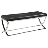 Walton Leatherette Upholstered Tufted Accent Bench