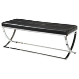 Walton Leatherette Upholstered Tufted Accent Bench