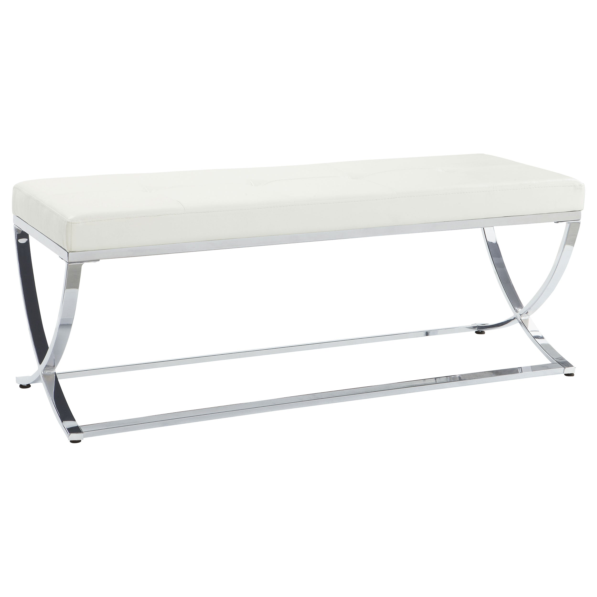 Walton Leatherette Upholstered Tufted Accent Bench