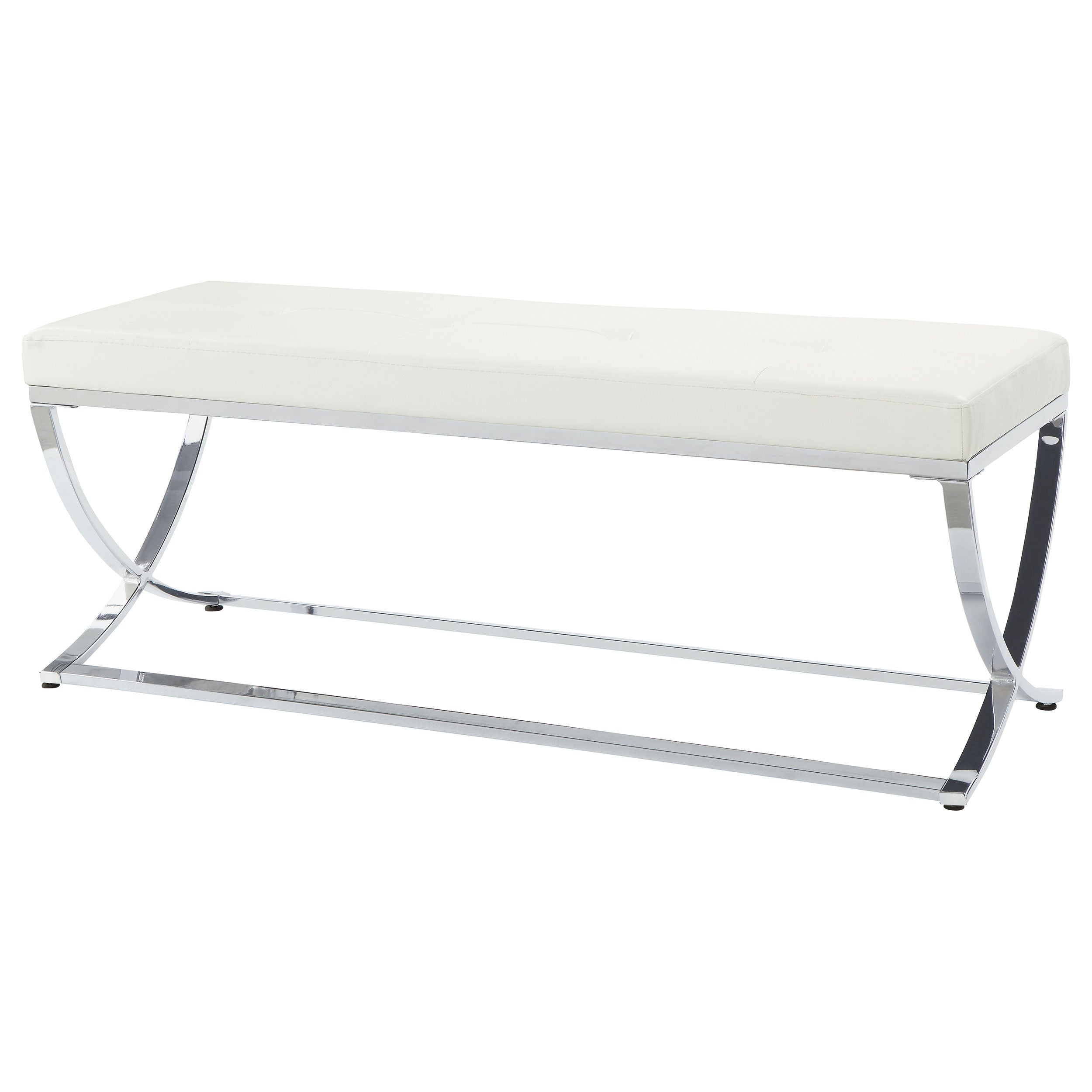 Walton Leatherette Upholstered Tufted Accent Bench