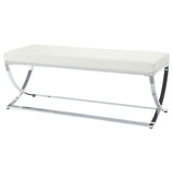 Walton Leatherette Upholstered Tufted Accent Bench