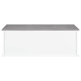 Alma 3-drawer Storage Bench White and Weathered Grey