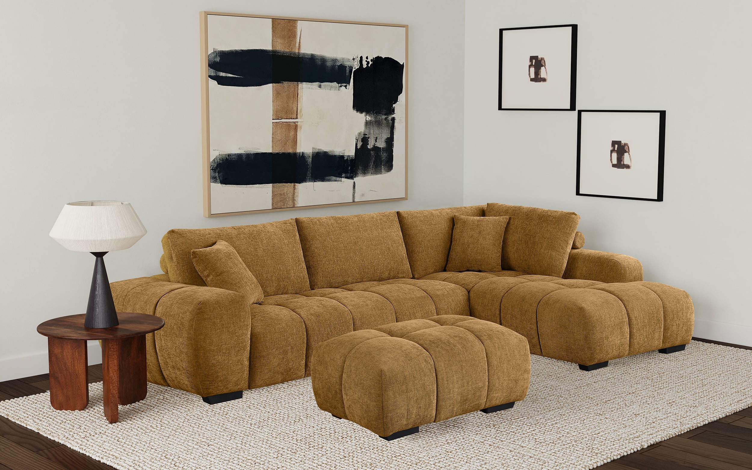 Camacho Rectangular Upholstered Tufted Ottoman
