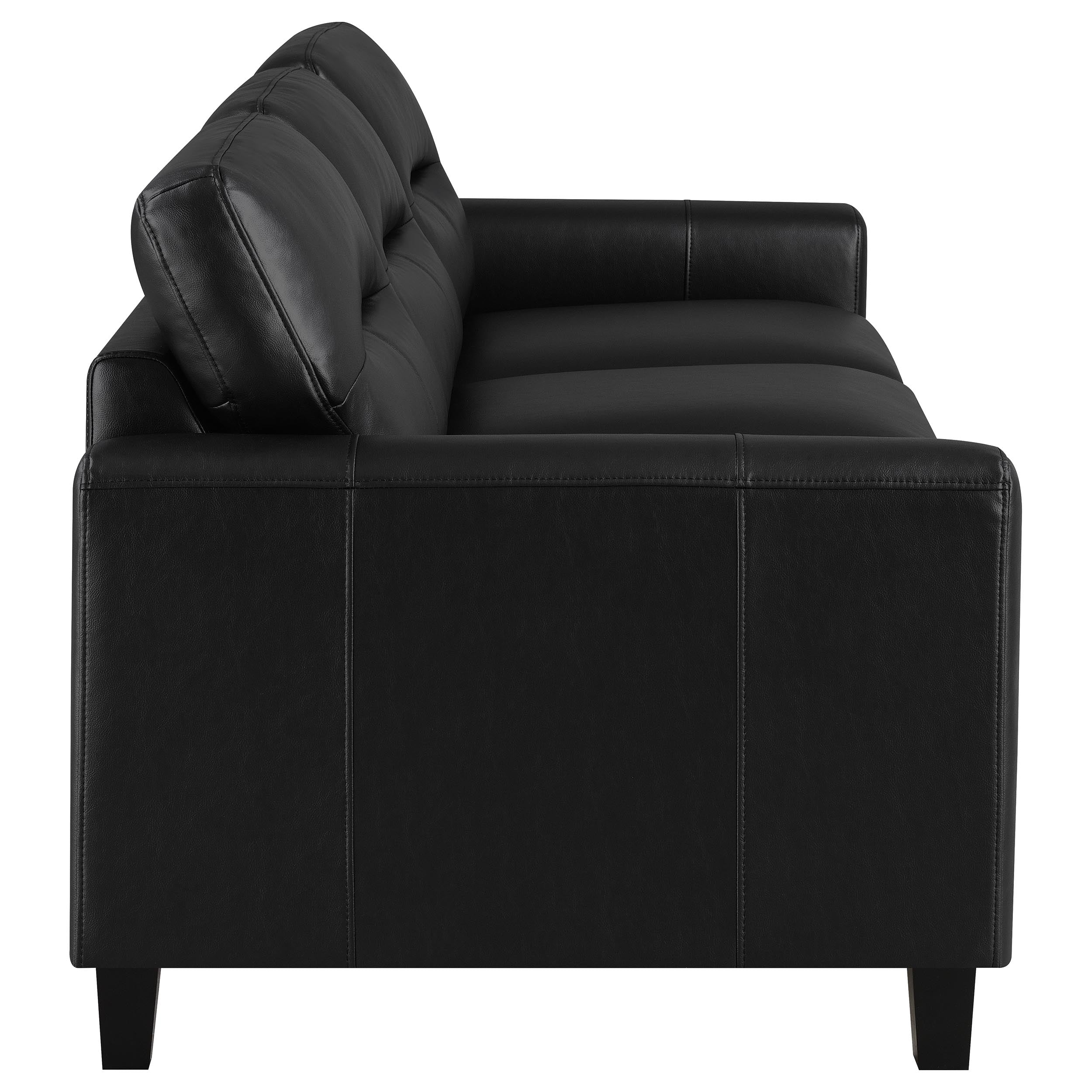 Scotland Faux Leather Upholstered Sofa Set