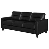 Scotland Faux Leather Upholstered Track Arm Sofa