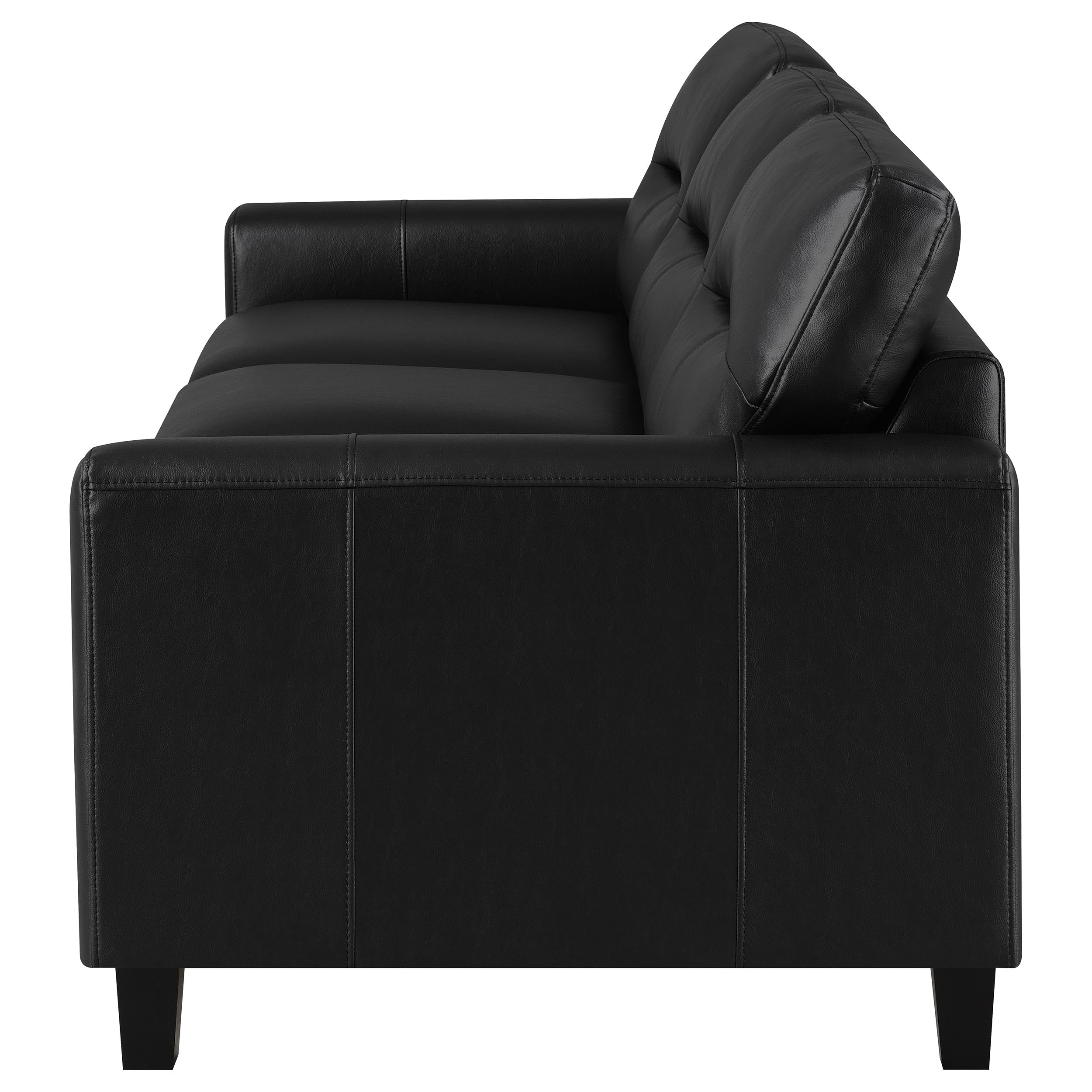 Scotland Faux Leather Upholstered Track Arm Sofa