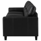 Scotland Faux Leather Upholstered Track Arm Sofa