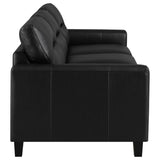 Scotland Faux Leather Upholstered Track Arm Sofa