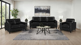 Scotland Faux Leather Upholstered Track Arm Sofa