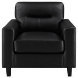 Scotland Faux Leather Upholstered Track Arm Chair