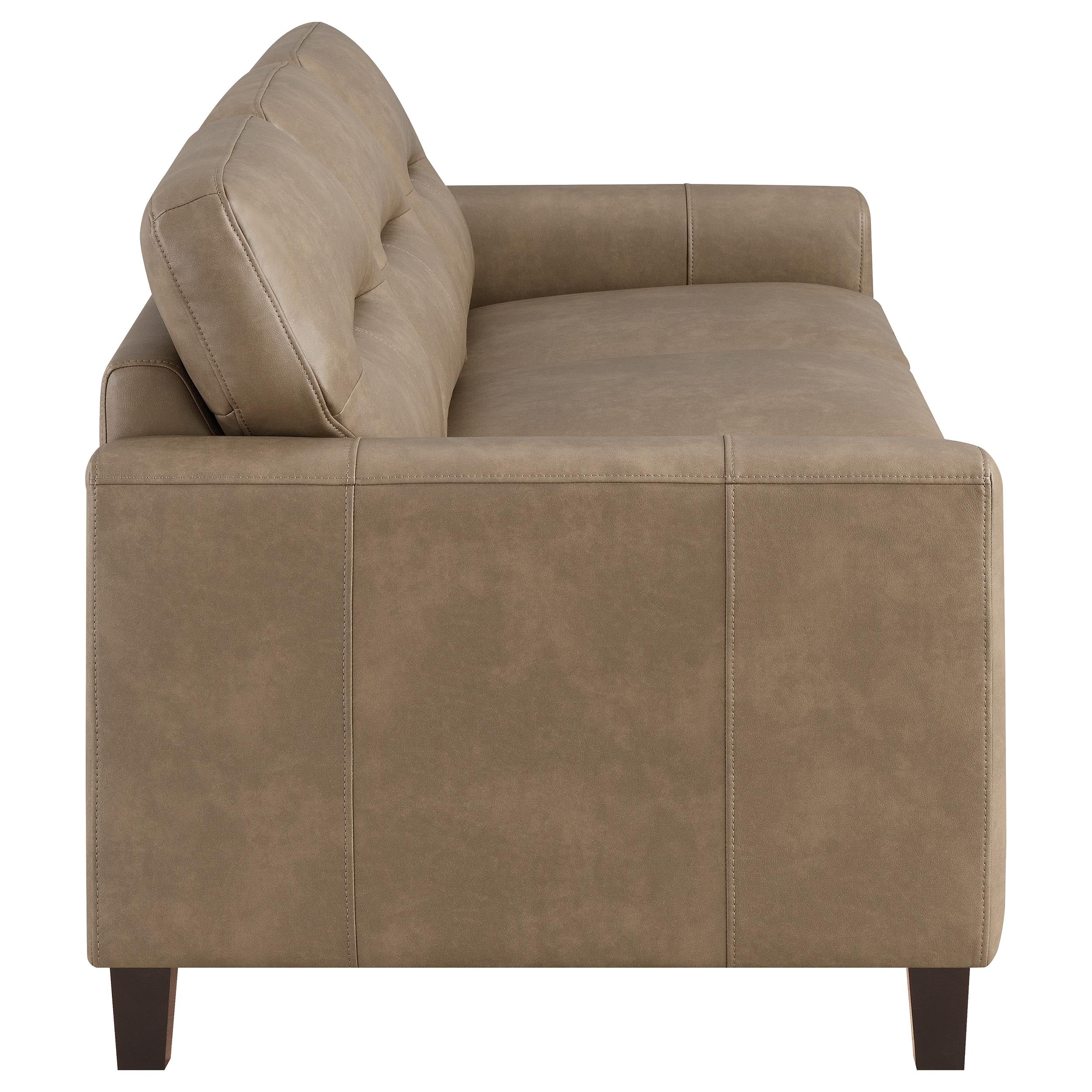 Scotland Faux Leather Upholstered Sofa Set